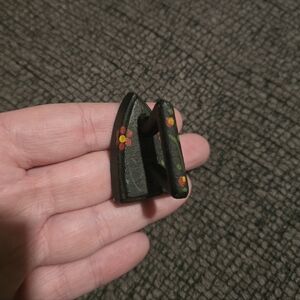 Cast Iron Handpainted Miniature Floral Iron